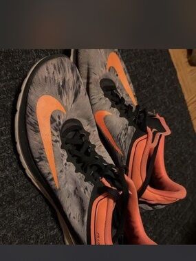 Nike Gray and Orange women’s Training Sneakers